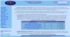 Desktop Screenshot of mathtosuccess.com