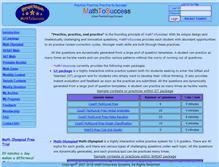 Tablet Screenshot of mathtosuccess.com